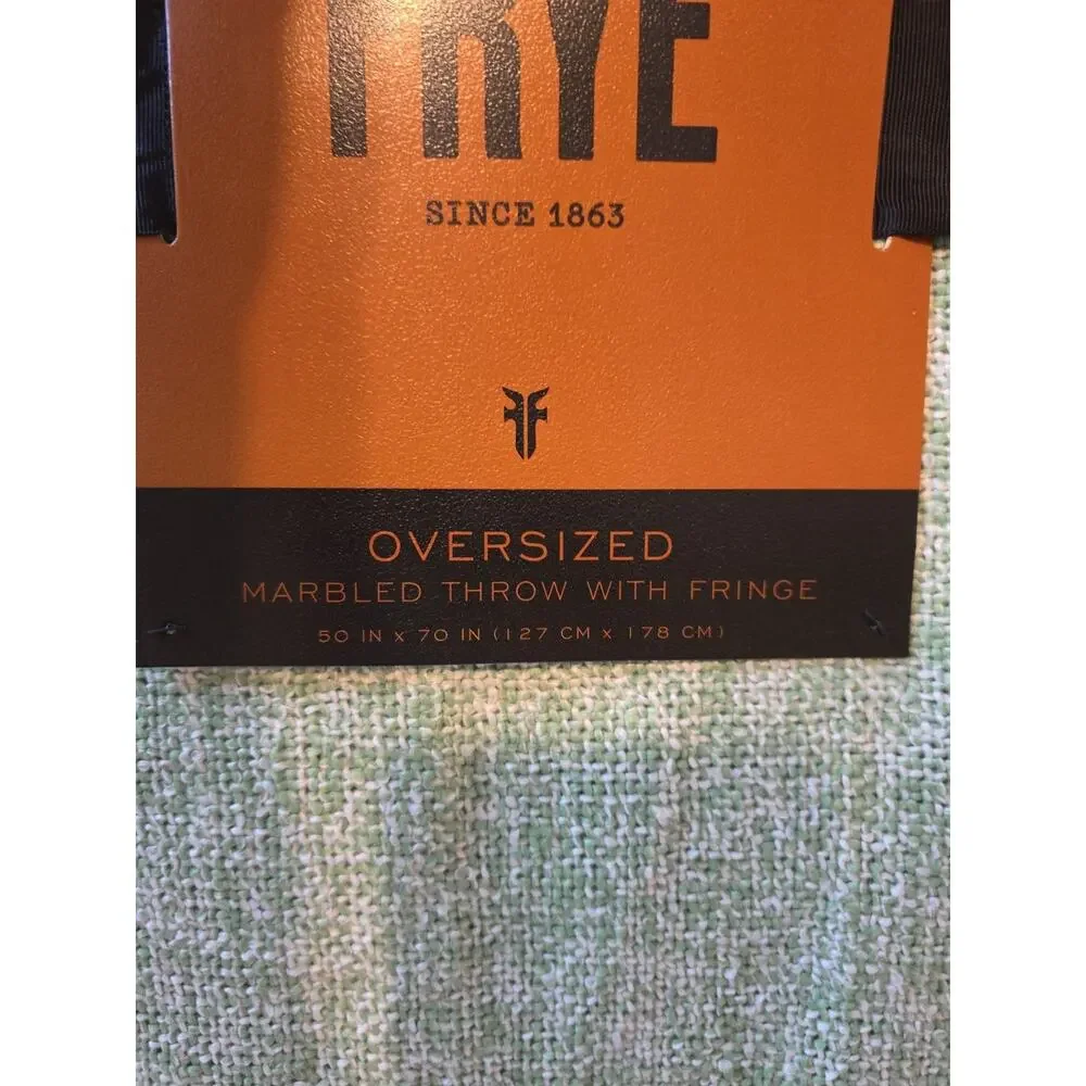 FRYE Fringe Oversized Throw Blanket 50 x 70